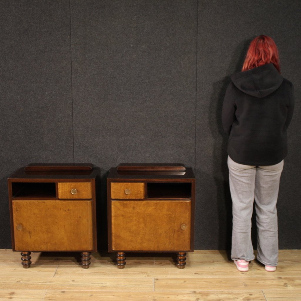 Coppia di comodini italiani anni 60-photo-2