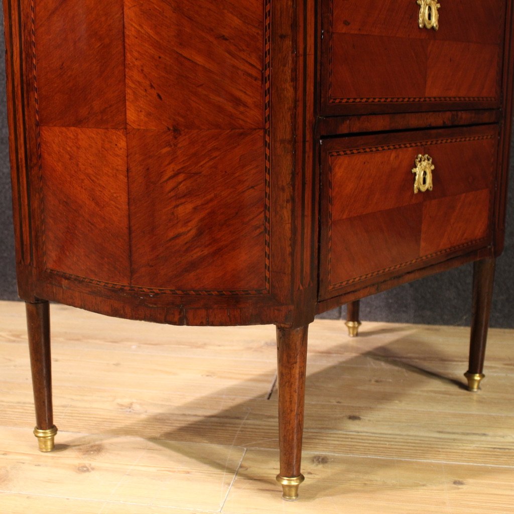 Piccolo comò francese con piano in marmo Napoleone III del XIX secolo-photo-6