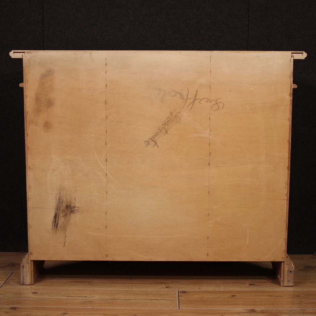 Credenza italiana laccata, dipinta e dorata del XX secolo-photo-6