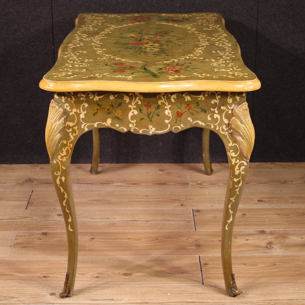 Scrittoio francese laccato e dipinto del XX secolo-photo-4