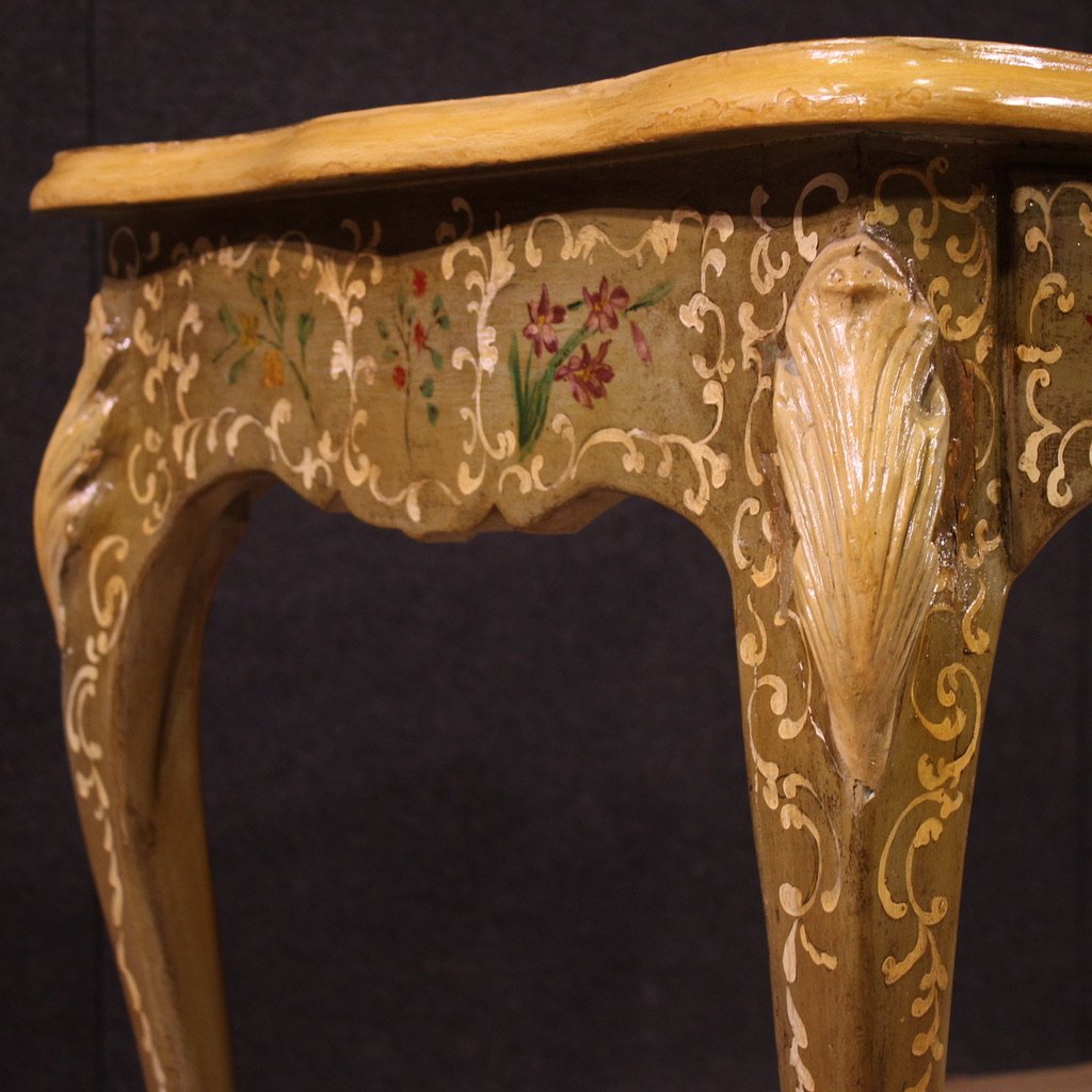 Scrittoio francese laccato e dipinto del XX secolo-photo-3