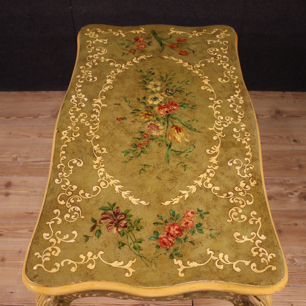 Scrittoio francese laccato e dipinto del XX secolo-photo-5