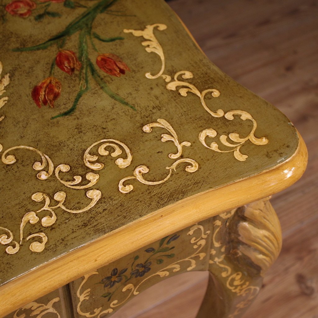 Scrittoio francese laccato e dipinto del XX secolo-photo-7