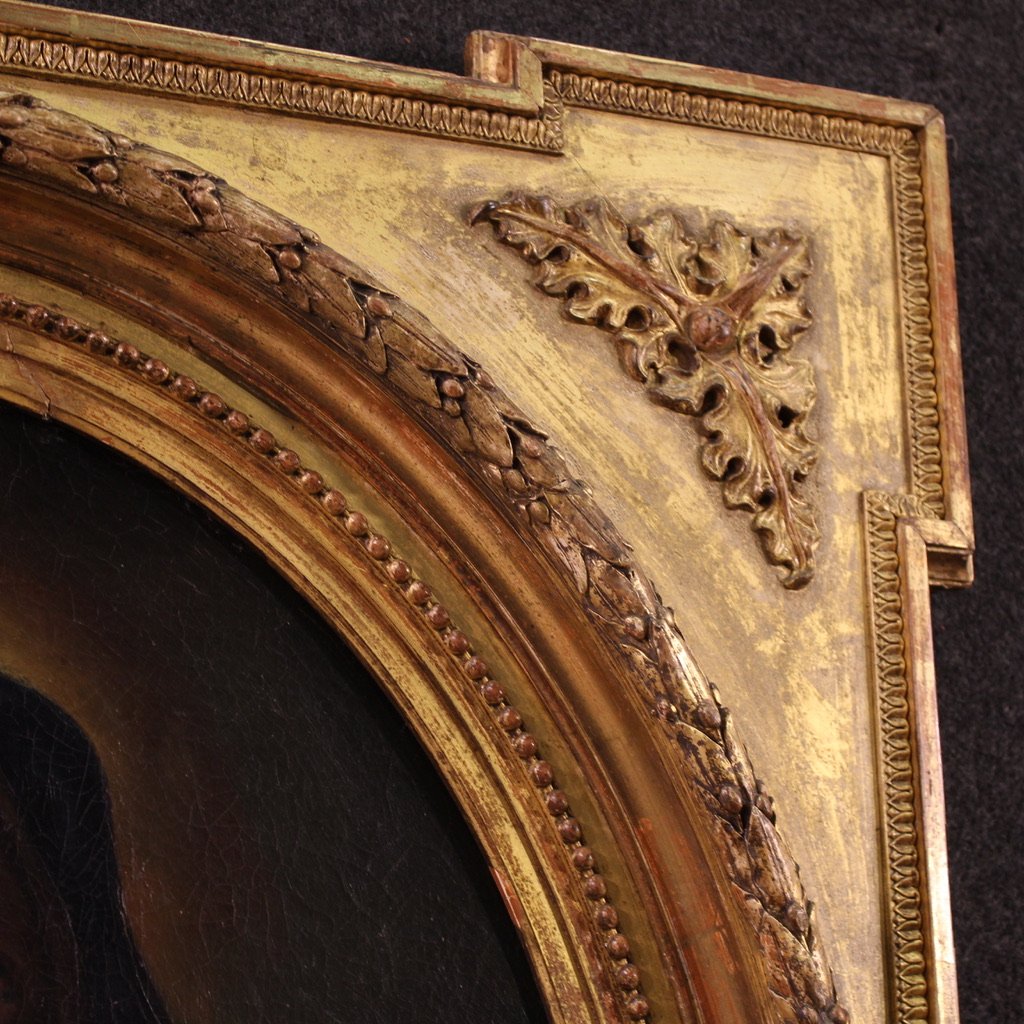 Antico dipinto italiano del XVII secolo, Vergine Addolorata-photo-3