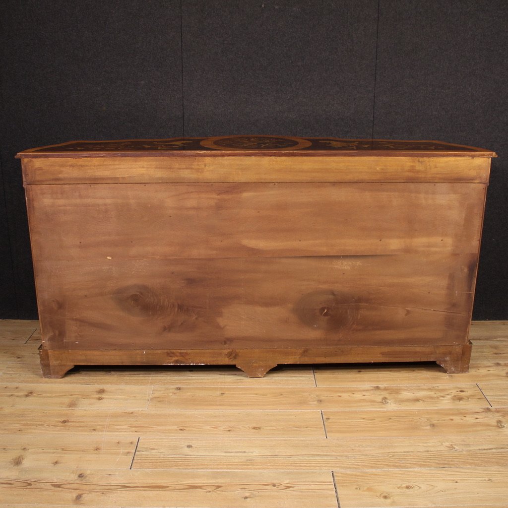 Credenza francese intarsiata del XX secolo-photo-1