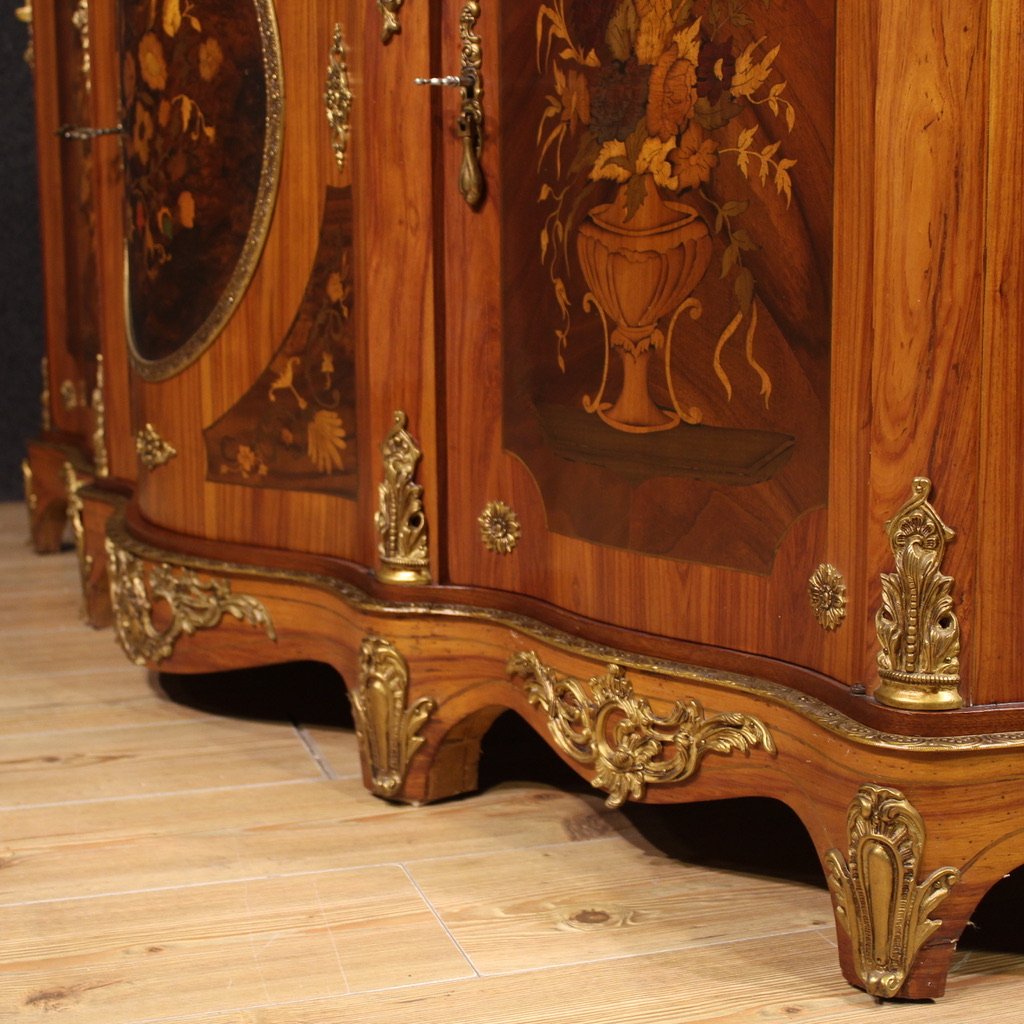 Credenza francese intarsiata del XX secolo-photo-7