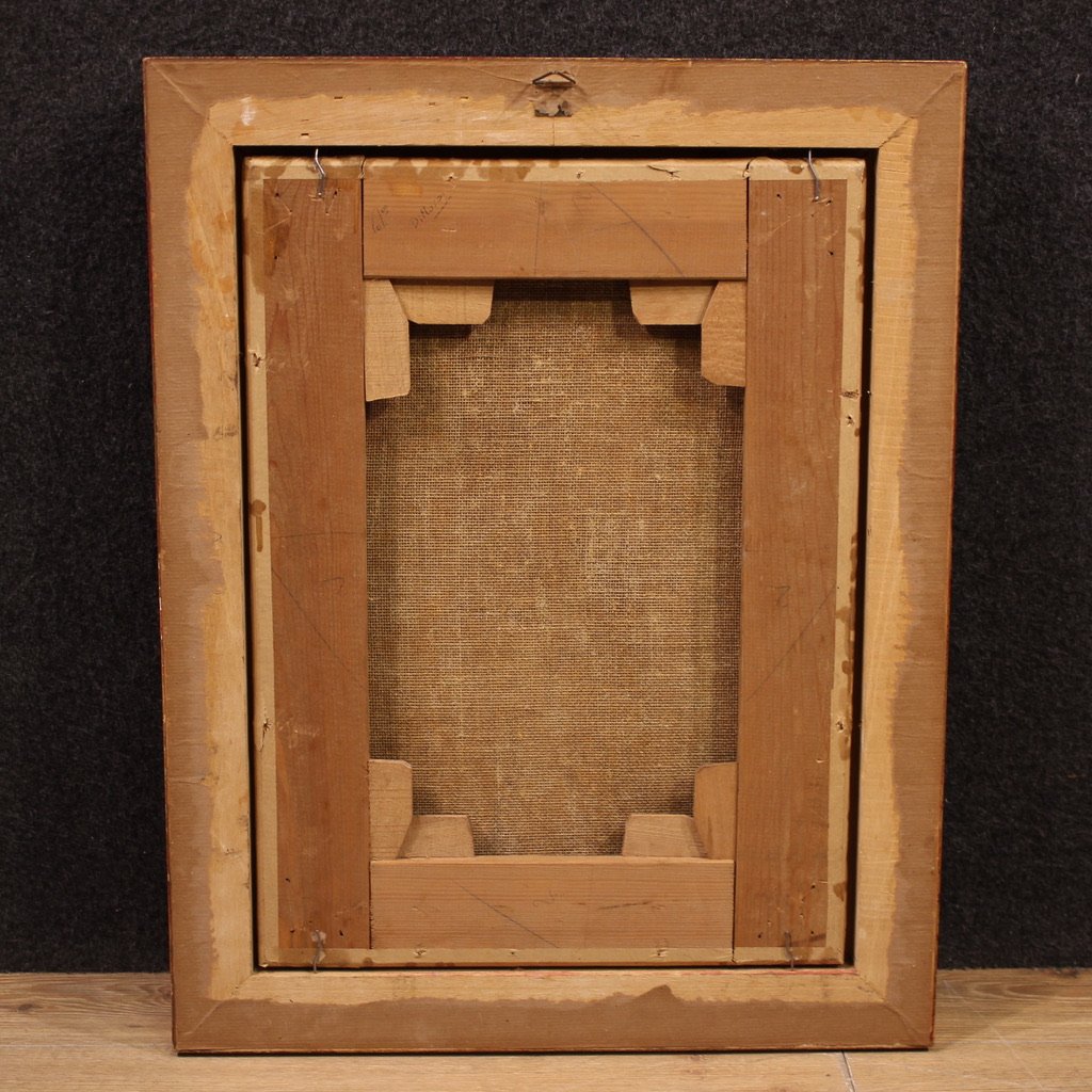 Antico dipinto italiano religioso Cristo risorto del XVII secolo-photo-6