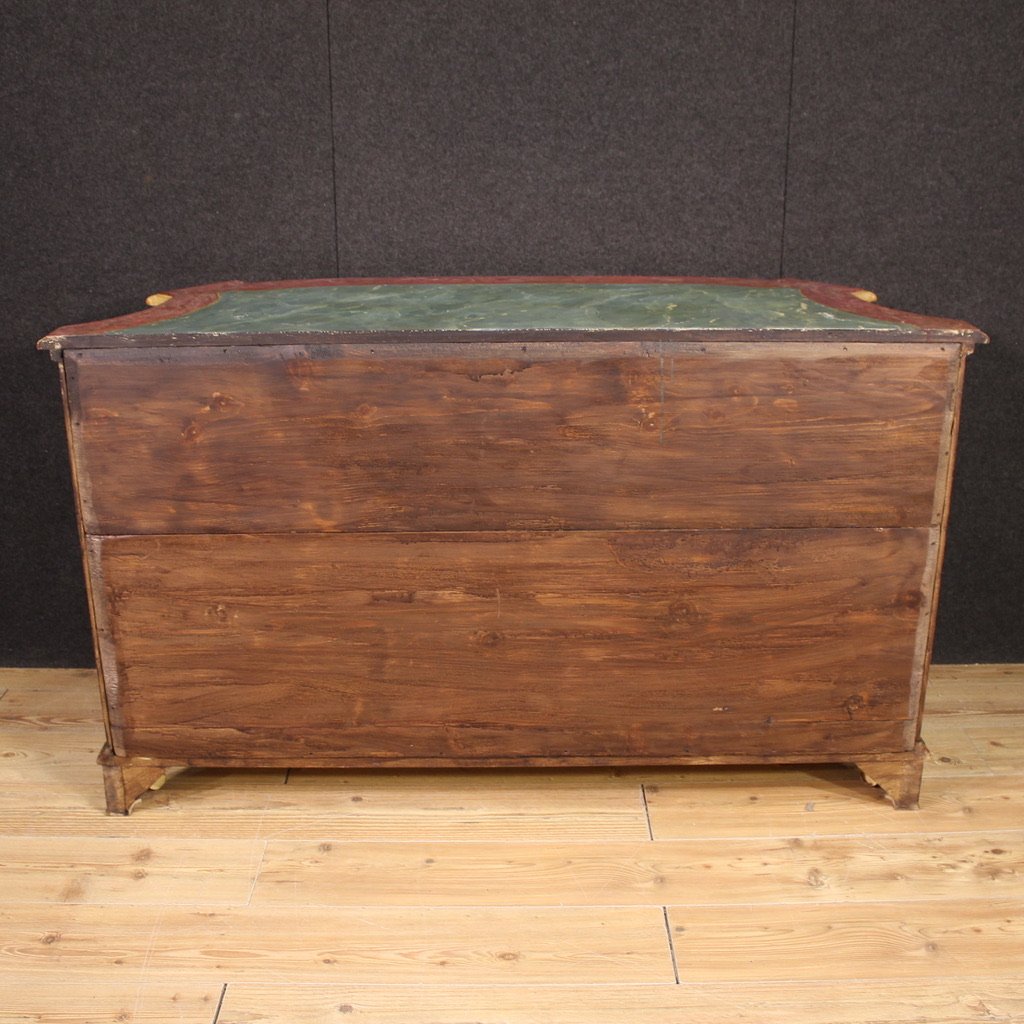Credenza veneta laccata e dipinta del XX secolo-photo-1