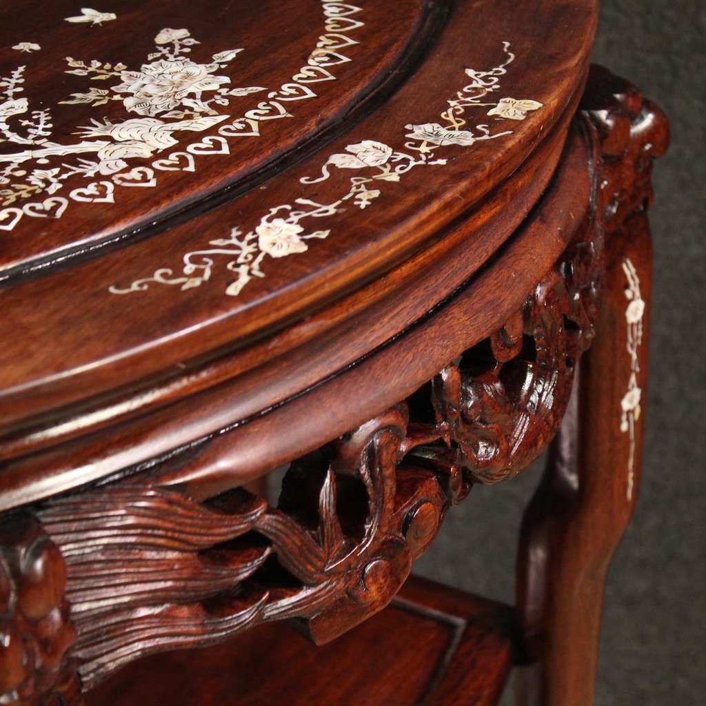 Console cinese intarsiata del XX secolo-photo-1