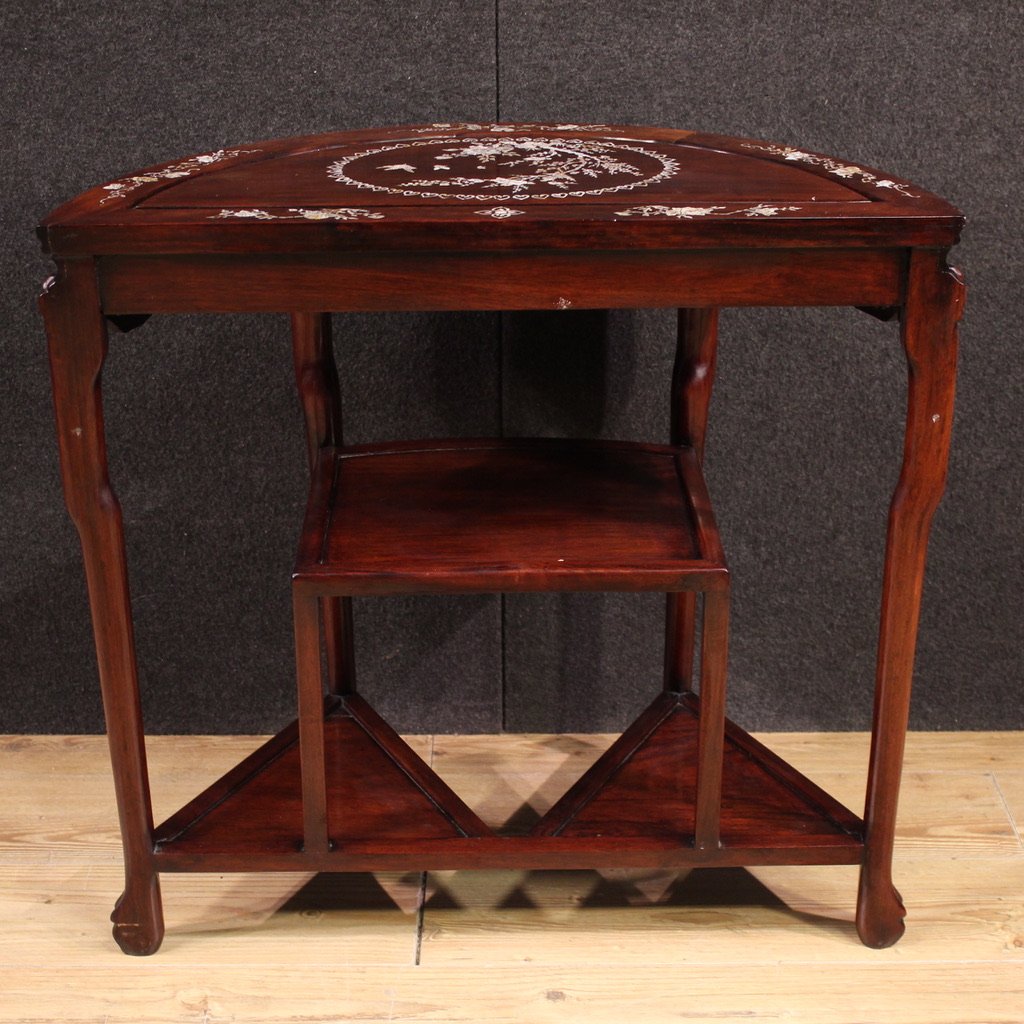 Console cinese intarsiata del XX secolo-photo-2