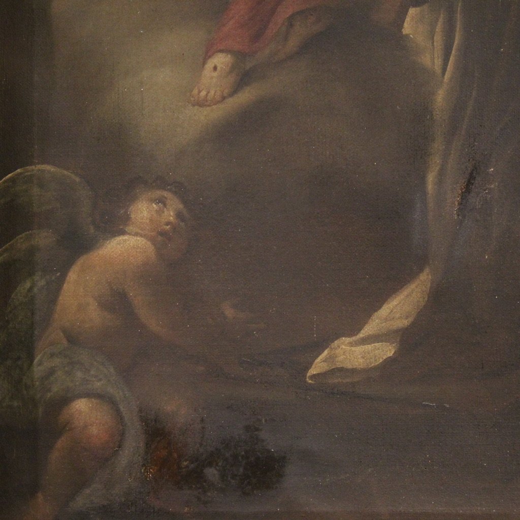 Antico dipinto toscano Santa Maria Maddalena De' Pazzi del XVIII secolo-photo-7
