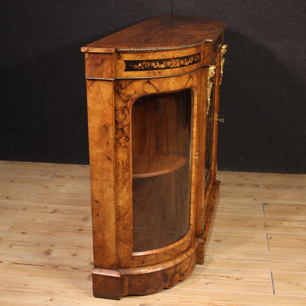 Credenza inglese intarsiata del XX secolo-photo-6