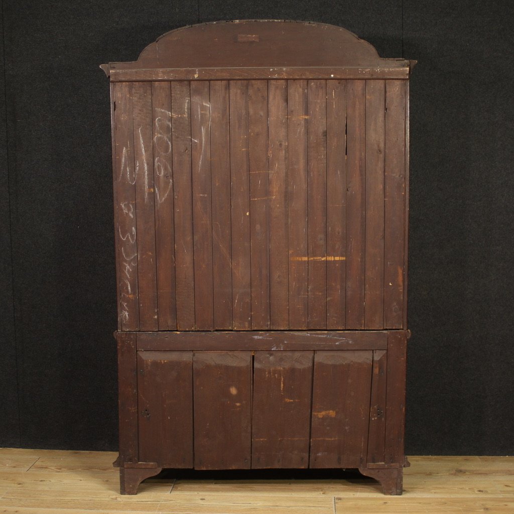 Vetrina olandese intarsiata del XIX secolo-photo-6