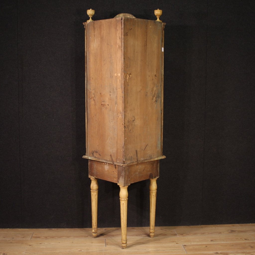 Antica angoliera laccata Luigi XVI del XVIII secolo-photo-4