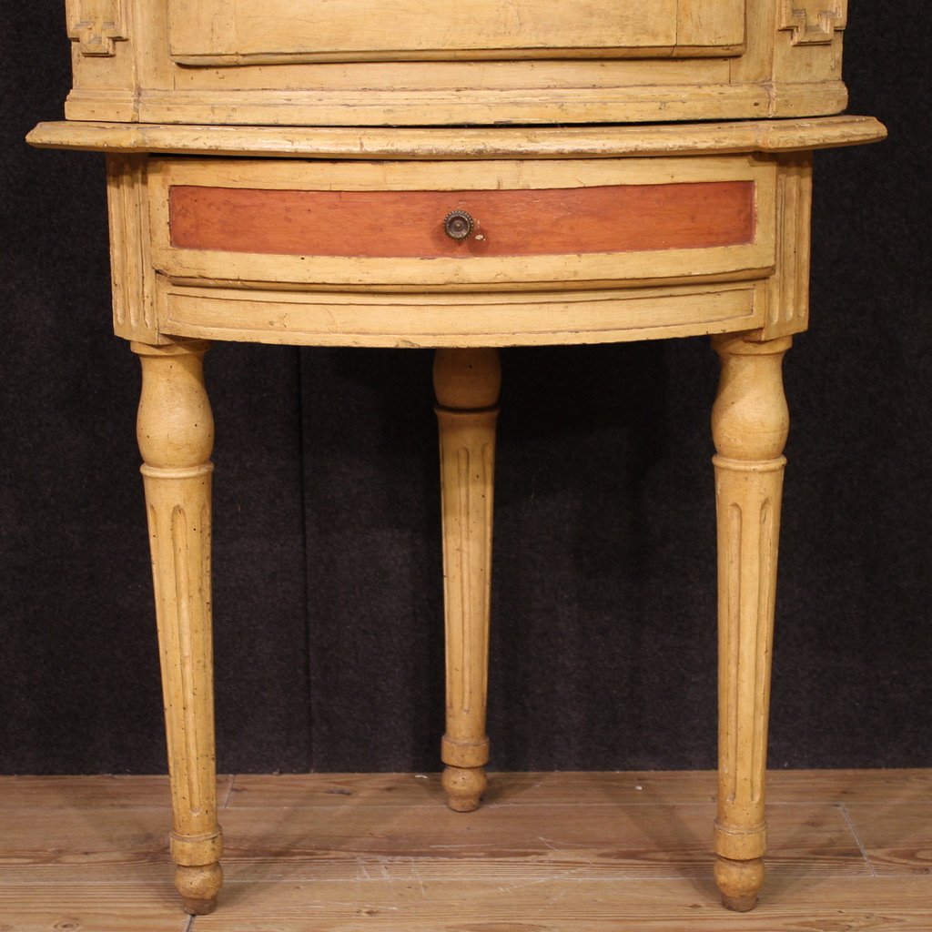 Antica angoliera laccata Luigi XVI del XVIII secolo-photo-5