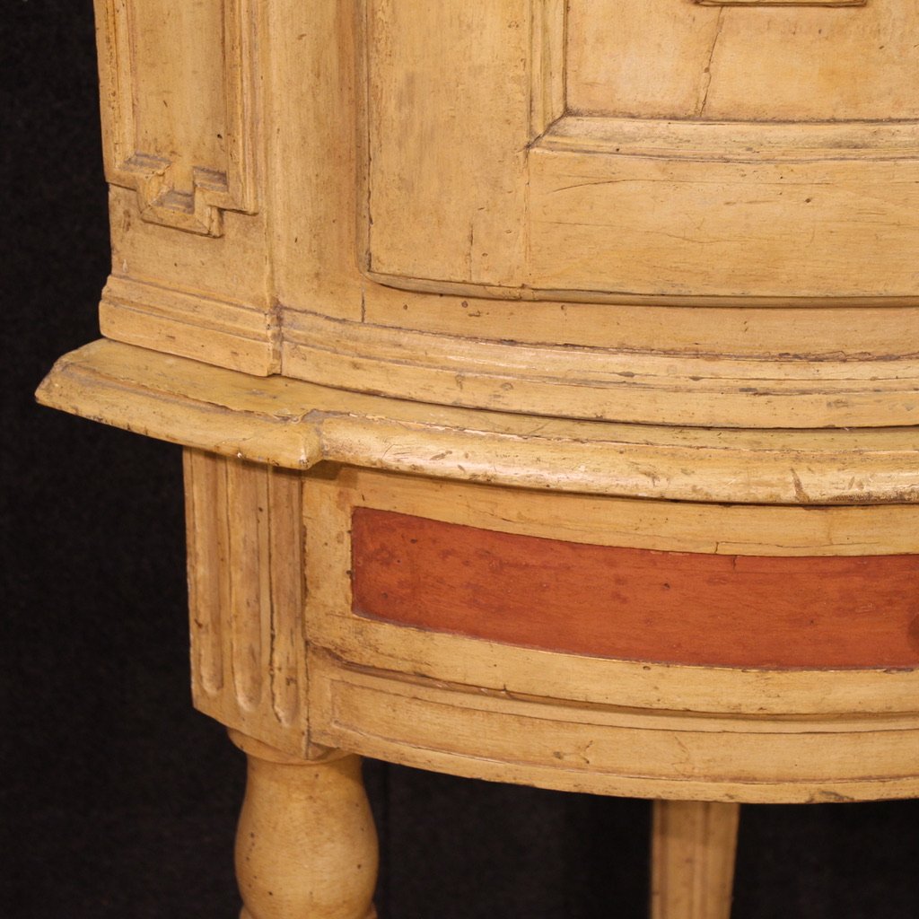 Antica angoliera laccata Luigi XVI del XVIII secolo-photo-6