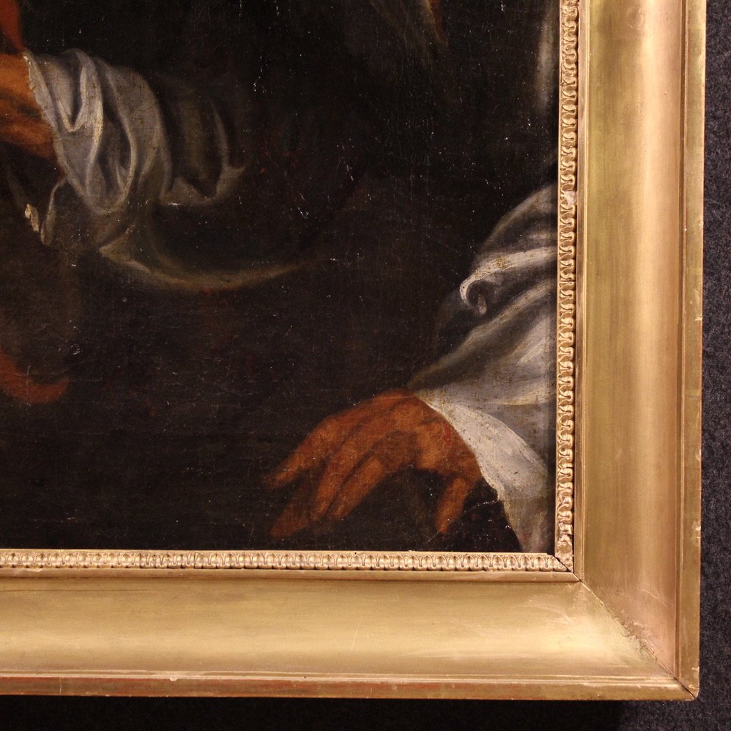 Grande dipinto fiammingo del XVII secolo, Cristo deriso-photo-7