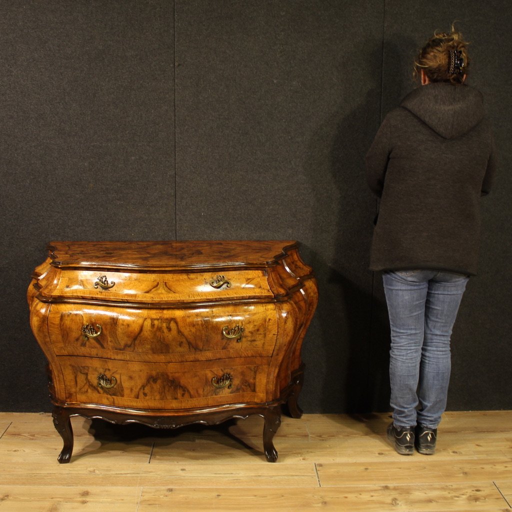 Comò veneziano in legno del XX secolo-photo-2