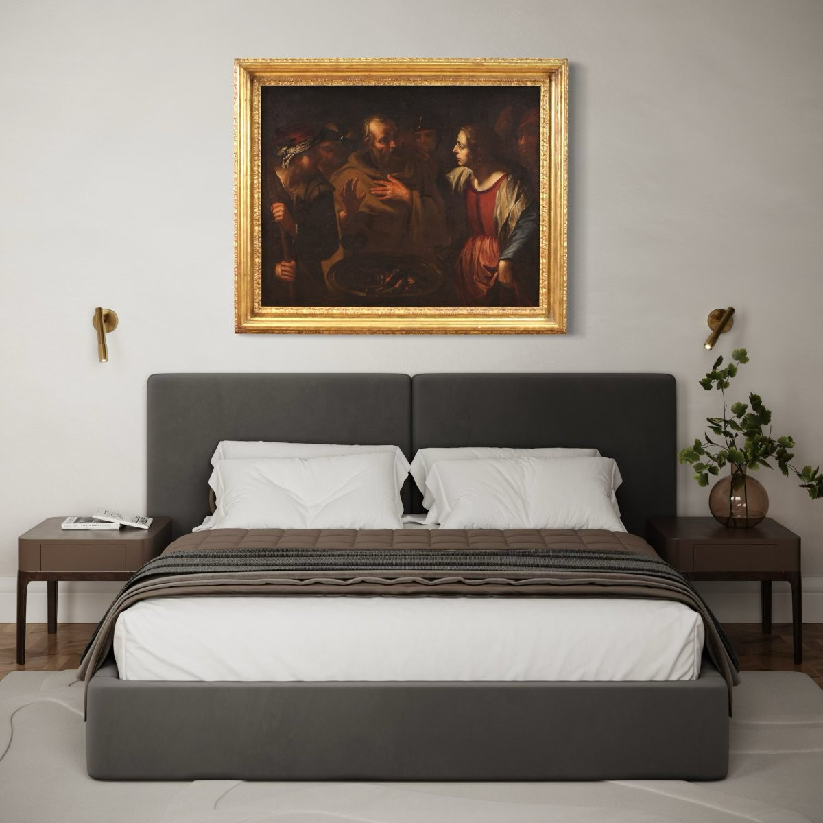 Grande quadro italiano del XVII secolo, la negazione di San Pietro-photo-3