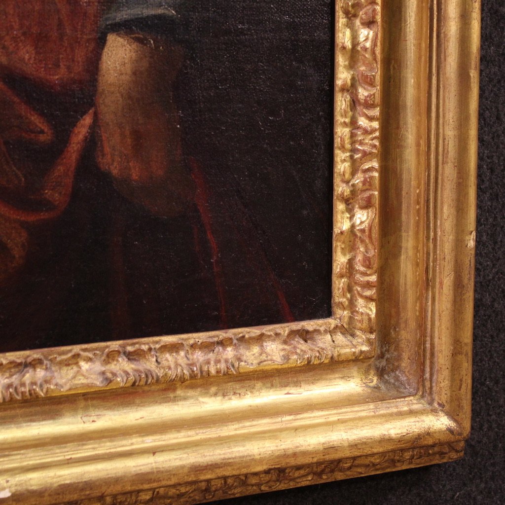 Grande quadro italiano del XVII secolo, la negazione di San Pietro-photo-1