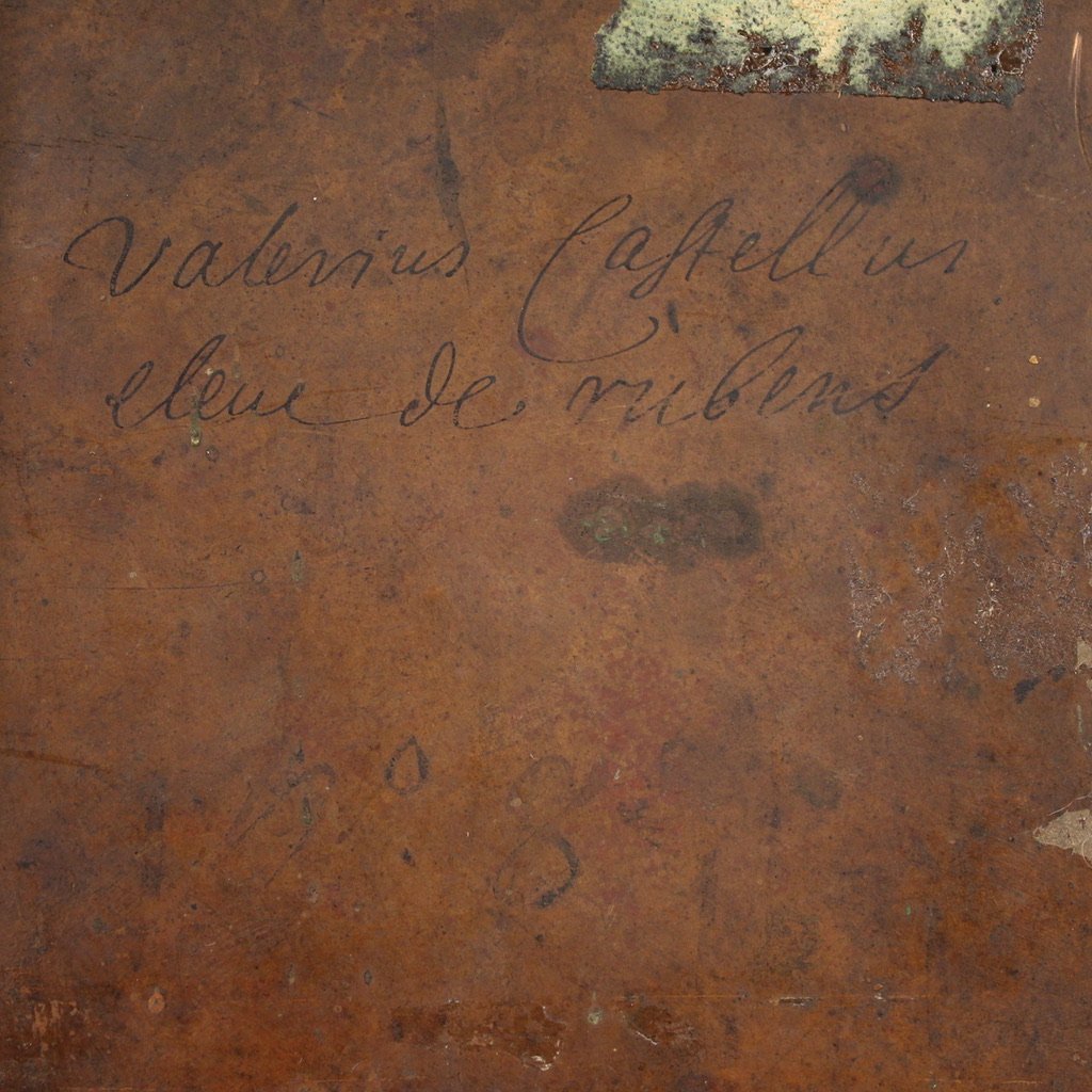 Antico dipinto fiammingo su rame del XVII secolo, scena mitologica-photo-7