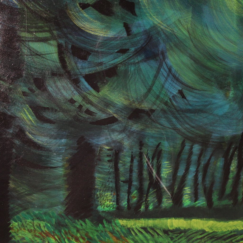 Grande dipinto italiano datato 1993-photo-6