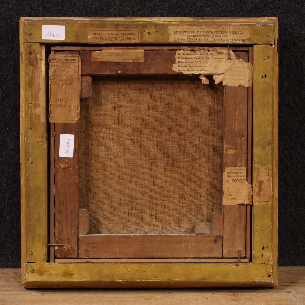 Antico dipinto spagnolo San Francesco del XVII secolo-photo-6