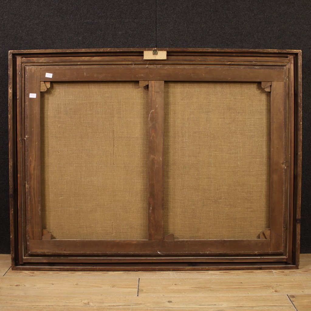 Grande quadro italiano, capriccio architettonico del XVII secolo-photo-5