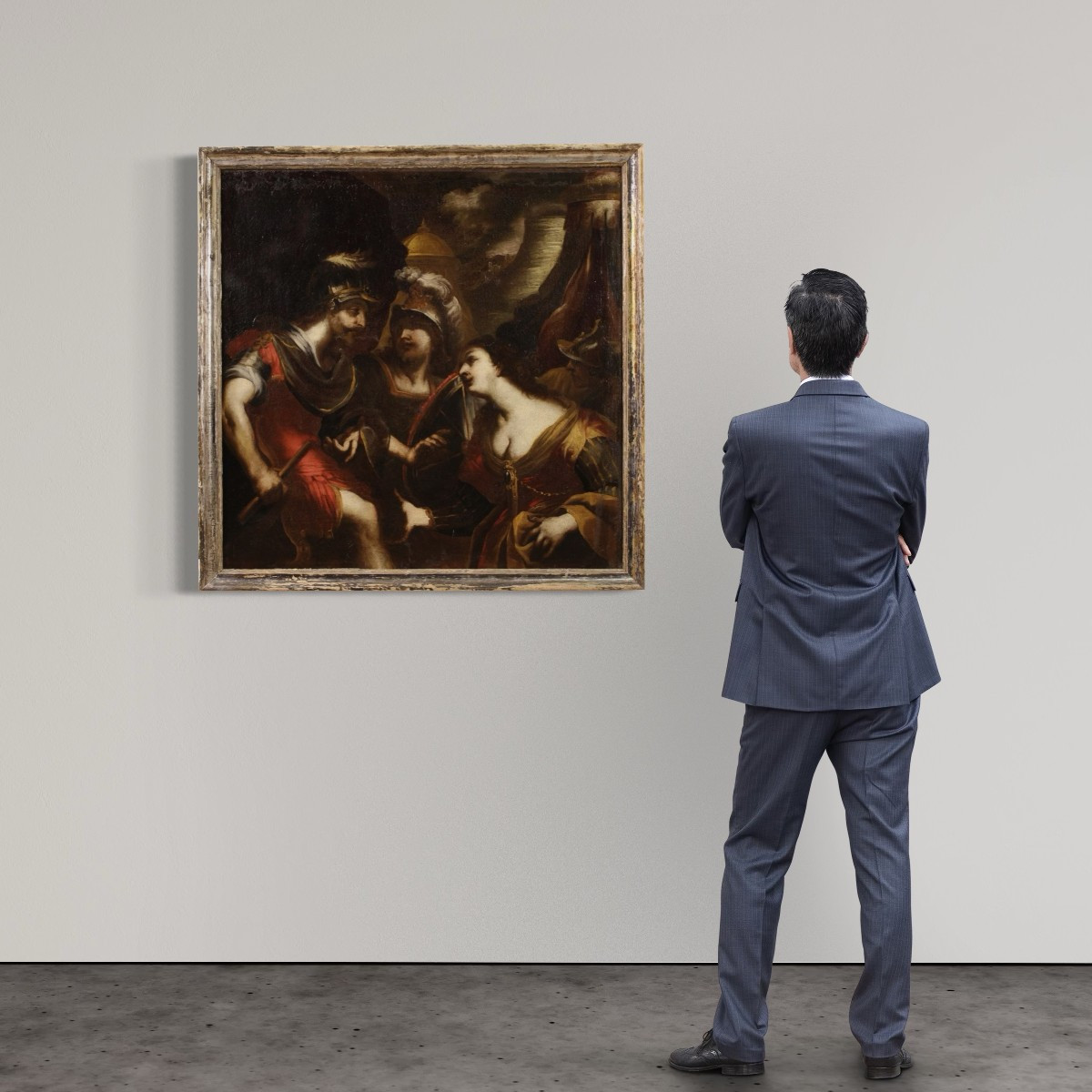 Dipinto mitologico del XVII secolo, la disputa tra Agamennone e Achille per Briseide-photo-3