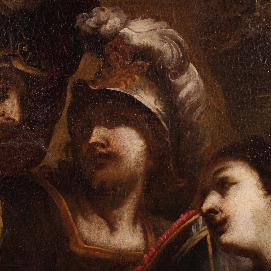 Dipinto mitologico del XVII secolo, la disputa tra Agamennone e Achille per Briseide-photo-7