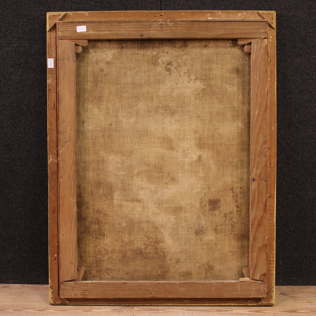 Antico dipinto italiano del XVII secolo, matrimonio mistico di Santa Caterina d'Alessandria-photo-5