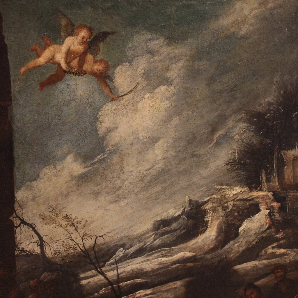 Grande dipinto religioso del XVII secolo, Martirio di San Lorenzo-photo-7