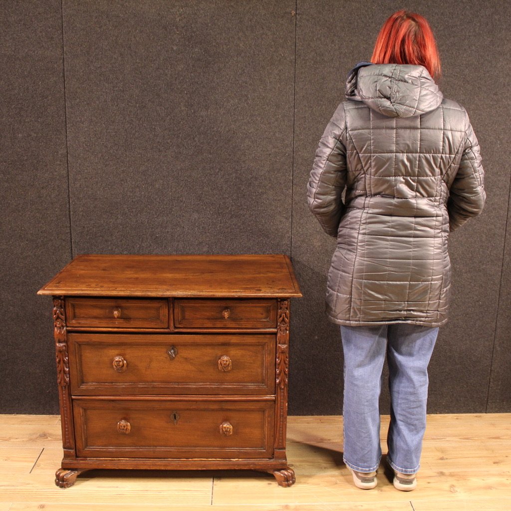 Antico comò genovese a bambocci del XVIII secolo-photo-1