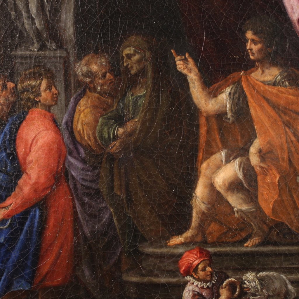 Antico quadro italiano del XVII secolo, il martirio dei quattro Santi coronati-photo-8