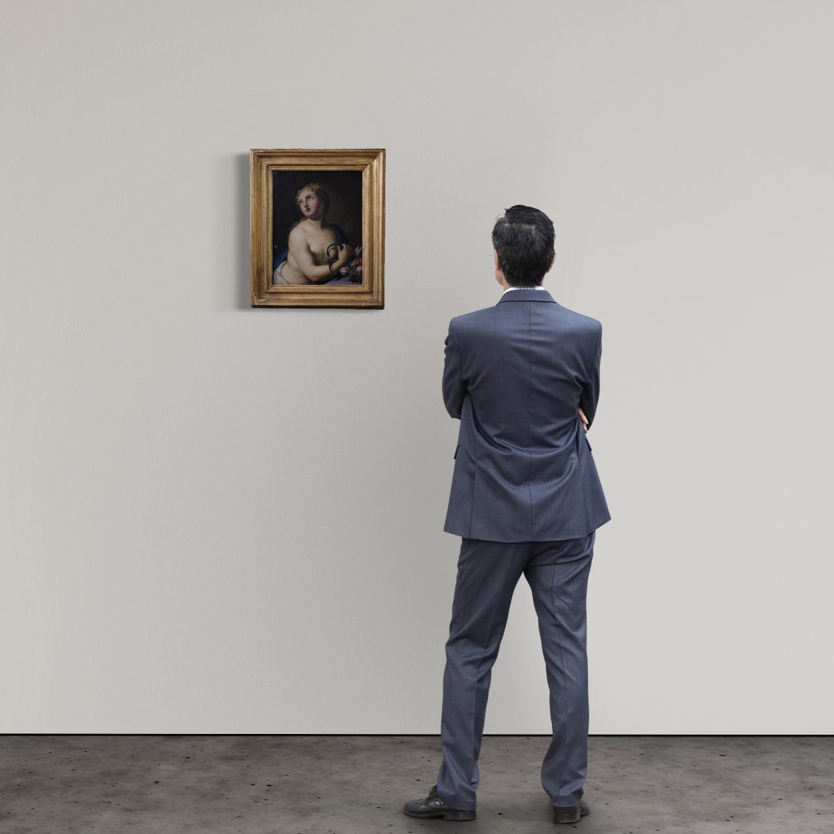 Dipinto italiano su rame del XVIII secolo, la morte di Cleopatra-photo-1