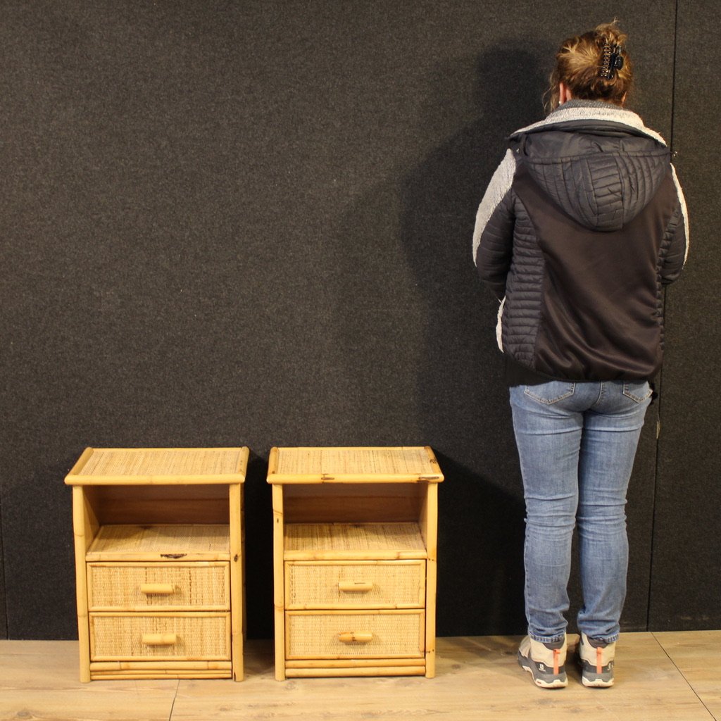 Coppia di comodini italiani anni 80-photo-2