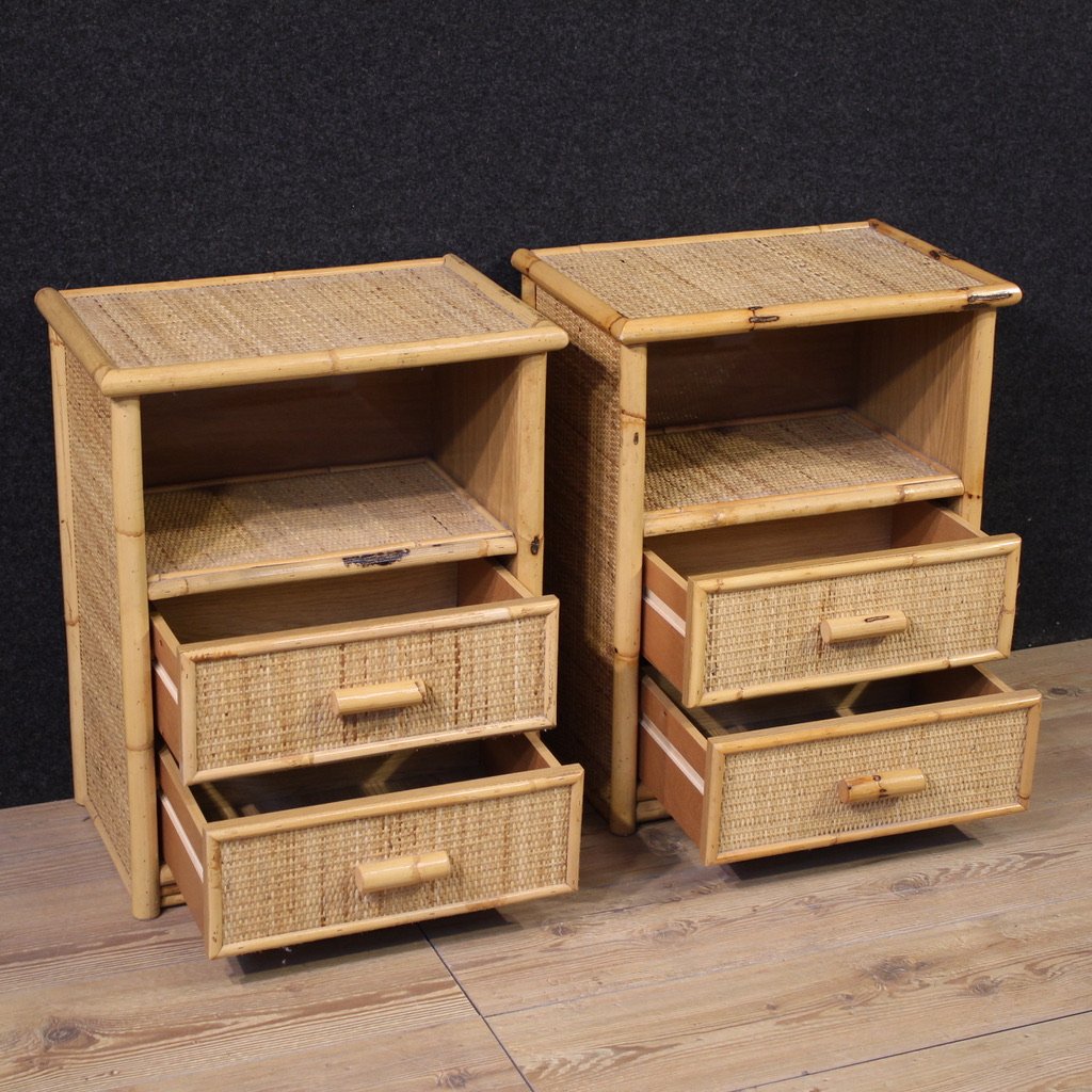 Coppia di comodini italiani anni 80-photo-3