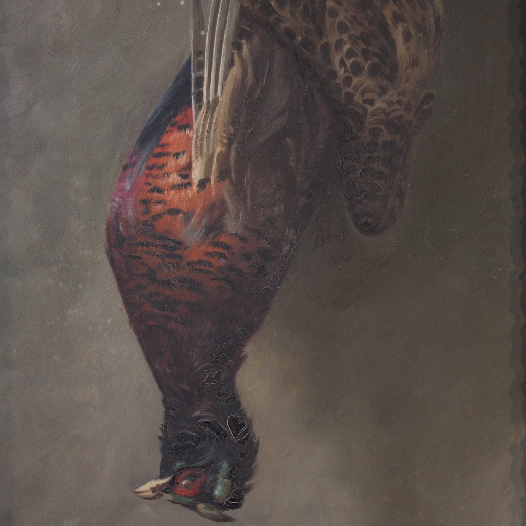 Dipinto firmato natura morta con cacciagione del XX secolo-photo-4