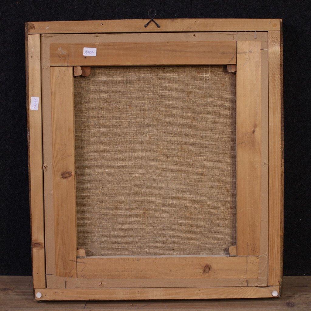 Antico dipinto italiano Sacro cuore di Gesù del XVIII secolo-photo-2