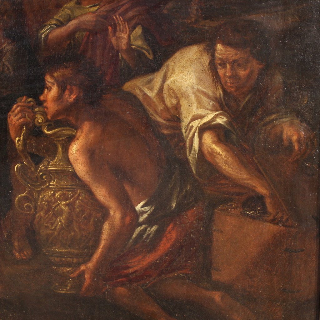 Grande quadro religioso del XVII secolo, Adorazione dei Magi-photo-4