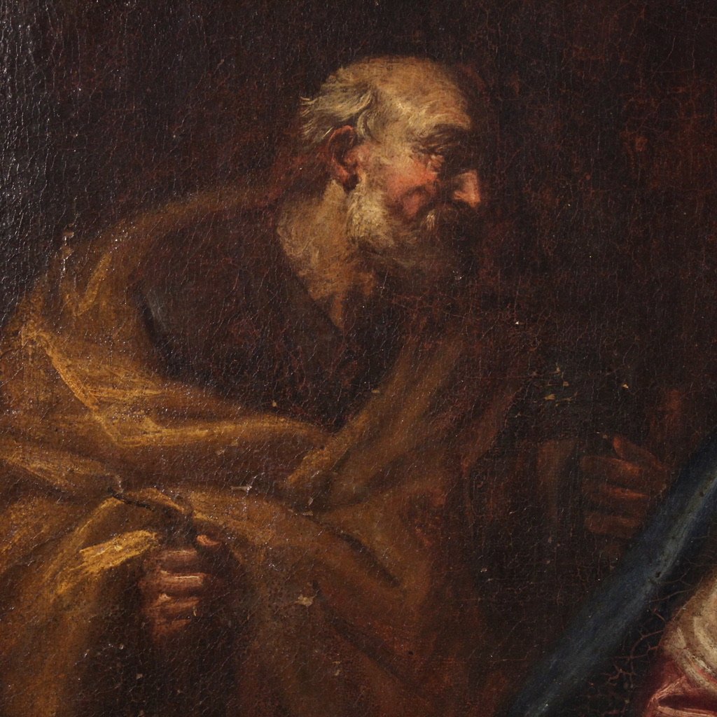 Grande quadro religioso del XVII secolo, Adorazione dei Magi-photo-5