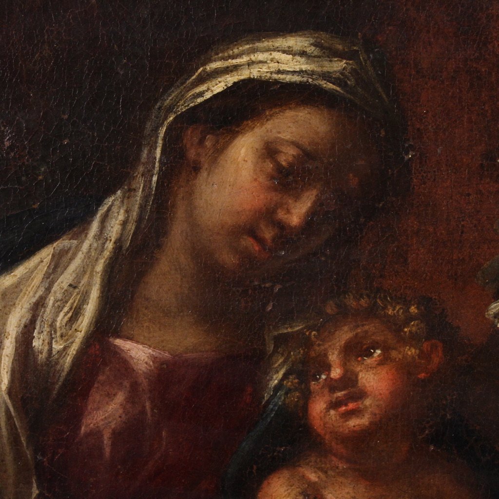 Grande quadro religioso del XVII secolo, Adorazione dei Magi-photo-6