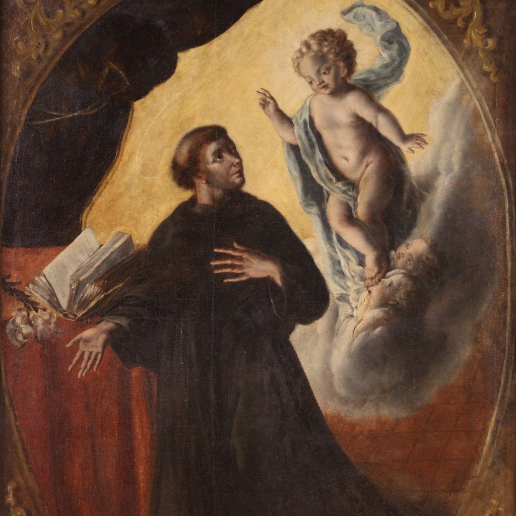 Dipinto religioso del XVIII secolo, Sant'Antonio di Padova-photo-2