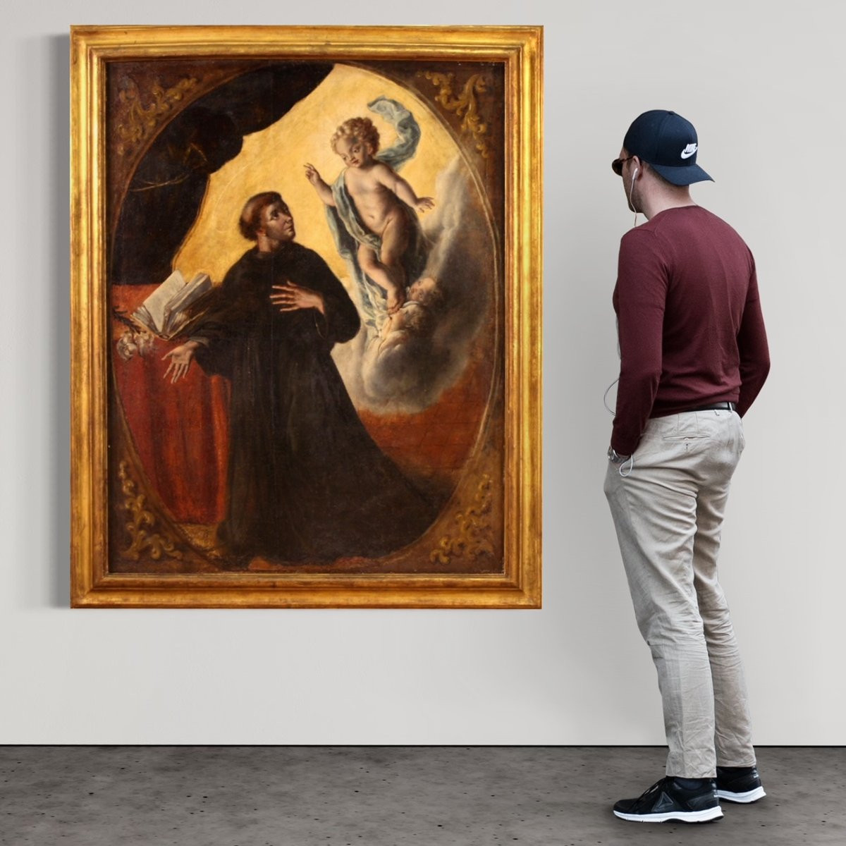 Dipinto religioso del XVIII secolo, Sant'Antonio di Padova-photo-1