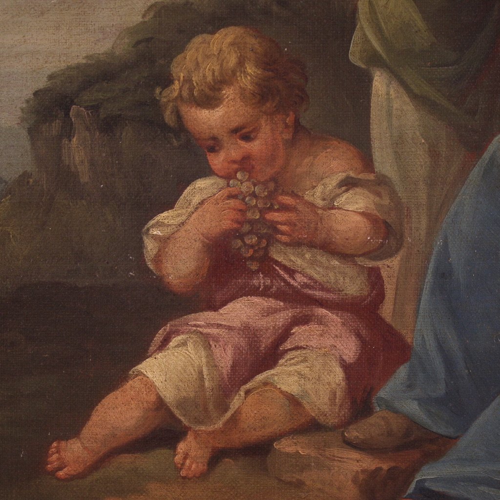 Grande dipinto francese del XVIII secolo, scena di genere rococò-photo-2