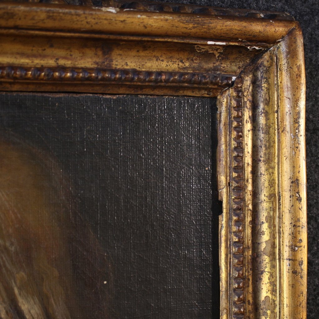 Dipinto italiano del XIX secolo, ritratto di giovane fanciulla-photo-5