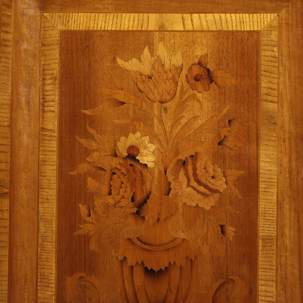 Cassettone italiano intarsiato del XX secolo-photo-6