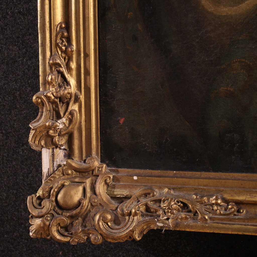 Antico dipinto italiano Giuseppe e la moglie di Putifarre del XVIII secolo-photo-3