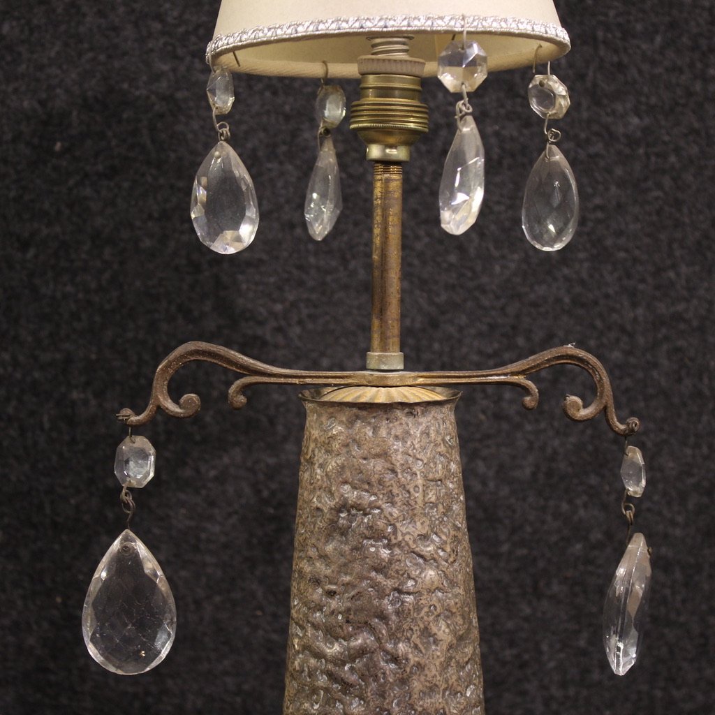 Lampada italiana timbrata Bragalini Bologna del XX secolo-photo-4