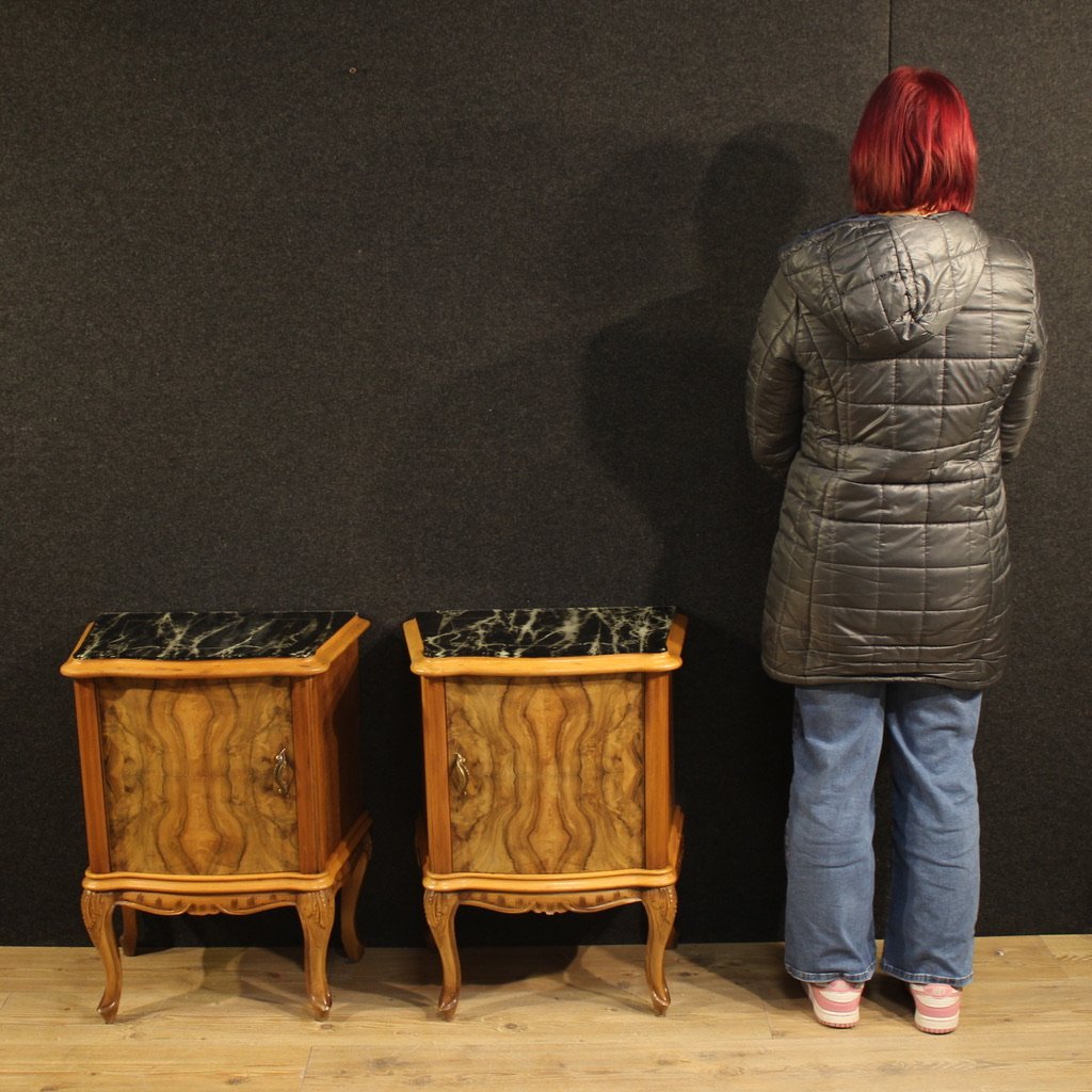 Coppia di comodini italiani del XX secolo-photo-2